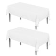 thumbnail image 1 of Sm:)e 2 Pack White Tablecloth Polyester 60x84 Inch 4ft Table, 1 of 9