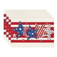 thumbnail image 1 of Sm:)e 4th of July Placemats Set of 4 Stars Independence Day Patriotic Table Decoration Gifts Home Kitchen Dining Indoor Holiday Decor,12 x 18 Inch, 1 of 7