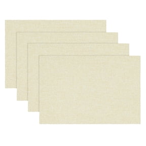 Sm:)e Beige Placemats 12 x 18 Inch Set of 4, Seasonal Washable Kitchen Dining Table Decoration for Home Party,240g(0.53lb)