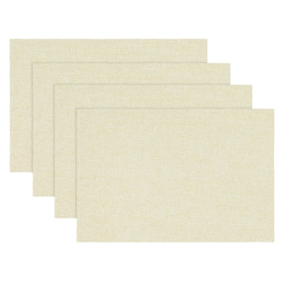 Sm:)e Beige Placemats 12 x 18 Inch Set of 4, Seasonal Washable Kitchen Dining Table Decoration for Home Party,240g（0.53lb）