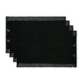 thumbnail image 1 of Sm:)e Black Farmhouse Woven Hollow Placemats, Boho Placemats 12x18 Inch, Dining Kitchen Home Decor, 1 of 6