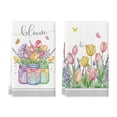 thumbnail image 1 of Sm:)e Bloom Sping Tulips Kitchen Towels Set of 2, 18x26 Inch, 1 of 6