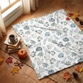 thumbnail image 1 of Sm:)e Blue Maple Leaves Pumpkin Fall Blanket, 60x80 Inch, Soft Flannel Fleece Blankets for Sofa Home Decor, 1 of 7