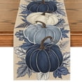thumbnail image 1 of Sm:)e Blue Pumpkin Fall Table Runner 13x72 Inch, Thanksgiving Decorations for Kitchen Dinning Home Party, 1 of 9