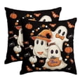 thumbnail image 1 of Sm:)e Boo Ghost Pumpkin Bat Spider Halloween Pillow Covers 18x18 Inch Set of 2, Cushion Covers for Sofa Home Decor, 1 of 6