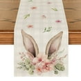 thumbnail image 1 of Sm:)e Buffalo Plaid Bunny Ears Easter Table Runner 13 x 72 Inch, Seasonal Holiday Table Decoration, 1 of 7