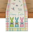 thumbnail image 1 of Sm:)e Buffalo Plaid Bunny Happy Easter Table Runner 13x72 Inch, 1 of 6