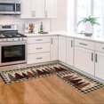 thumbnail image 1 of Sm:)e Buffalo Plaid Xmas Tree Merry Christmas Kitchen Mats Set of 2, Winter Home Decor Low-Profile Kitchen Rugs for Floor - 17x29 and 17x47 Inch, 1 of 7