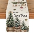 thumbnail image 1 of Sm:)e Green Cedar Tree Eucalyptus Christmas Table Runner, 13 x 72 Inch Farmhouse Table Decor, Universal for Winter Indoor Outdoor Kitchen, Home & Party Decoration, 1 of 7