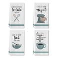 thumbnail image 1 of Sm:)e Coffee Quote Funny Text Kitchen Dish Towels 18 x 26 Inch Housewarming Hand Tea Towels for Cooking Baking Set of 4, 1 of 6
