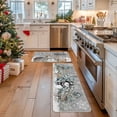 thumbnail image 1 of Sm:)e Deer Tree Let It Sonw Snowflakes Christmas Kitchen Mats Set of 2, Winter Decor Low-Profile Kitchen Rugs for Floor - 17x29 and 17x47 Inch, 1 of 7