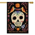 thumbnail image 1 of Sm:)e Dia De Los Muertos Sugar Skull Day of the Dead House Flag 28x40 Inch, 1 of 8