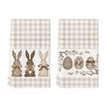 thumbnail image 1 of Sm:)e Eggs Hunny Bunny Happy Easter Kitchen Dish Towels 18x26 Inch Set of 2 Buffalo Plaid, 1 of 6