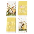 thumbnail image 1 of Sm:)e Eggs Hunny Bunny Rabbit Easter Kitchen Dish Towels 18x26 Inch Set of 4 Yellow, 1 of 6