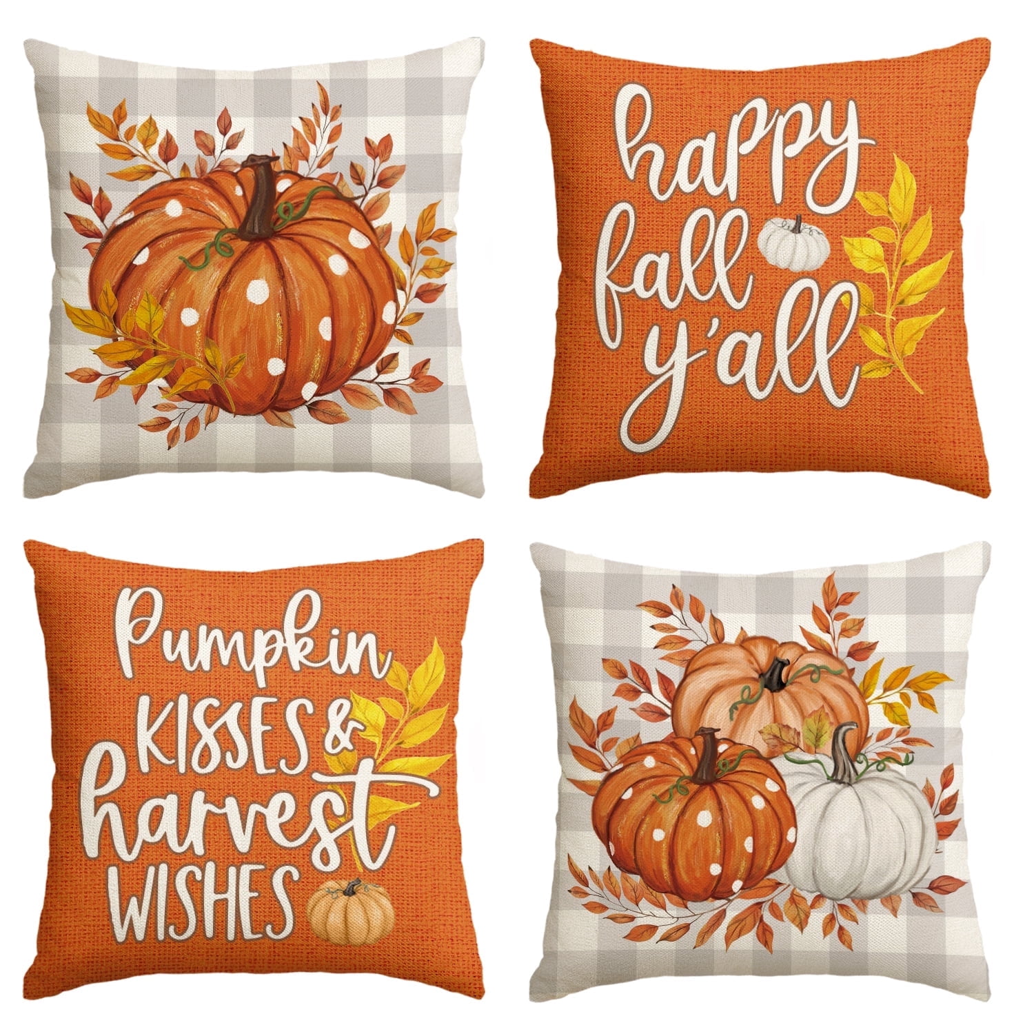 Hoodies Flannels and Pumpkin Spice Everything Pillow Cover - Fall / Autumn Pillow Cover - 16