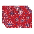 thumbnail image 1 of Sm:)e Firework 4th of July Placemats Set of 4,12 x 18 Inch, Durable and Easy Cleaning Perfect for Independence Day Celebration and Family Gathering,Red, 1 of 7