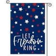 thumbnail image 1 of Sm:)e Fireworks Let Freedom Ring Fourth of July Garden Flag 12x18 Inch, Double Sided, Blue, 1 of 8