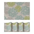 thumbnail image 1 of Sm:)e Floral Vinyl Placemats Set of 4, Heat Resistant Non-Slip Place mats for Dining Table, Washable Durable PVC Vinyl Woven Table Mats, Sage, 1 of 7