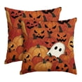 thumbnail image 1 of Sm:)e Ghost Pumpkin Halloween Pillow Covers 18x18 Inch Set of 2, Cushion Covers for Sofa Home Decor, 1 of 6