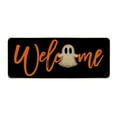 thumbnail image 1 of Sm:)e Ghost Welcome Halloween Doormat, Black, 17x47 Inch, 1 of 7