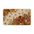 thumbnail image 1 of Sm:)e Gingerbread Man Snowman Christmas Doormat 17x29 Inch, Non Slip Linen Door Mat Inside Washable Entryway Carpet Rug for Porch Patio Hallway, Pink, 1 of 1