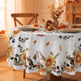thumbnail image 1 of Sm:)e Give Thanks to The Load for He is Good Thanksgiving Tablecloth 70 Inch, Wrinkle-Resistant & Machine Washable Table Cover for Dining Decor, Round, 1 of 7