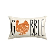 Sm:)e Gobble Thanksgiving Turkey Throw Pillow Cover 12 x 20 Inch