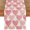 thumbnail image 1 of Sm:)e Golden Pink Love Valentine's Day Table Runner 13 x 72 Inch, 1 of 7