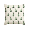 thumbnail image 1 of Sm:)e Green Pine Tree Christmas Throw Pillow Covers 18x18 Inch, Decorative Cushion Covers for Couch Sofa Bedroom Living Room Home Decor, White, 1 of 7