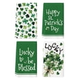 thumbnail image 1 of Sm:)e Green Shamrock Floral Clover Saint Patricks Day Kitchen Dish Towels 18x26 Inch Set of 4, 1 of 7