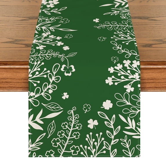 Sm:)e Green St. Patrick's Day Table Runner 13 x 36 Inch