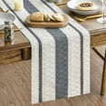 thumbnail image 1 of Sm:)e Grey Farmhouse Woven Rustic Hollow Table Runner, Boho Table Runner, Dining Kitchen Home Decor, 12x72 Inch, 1 of 6