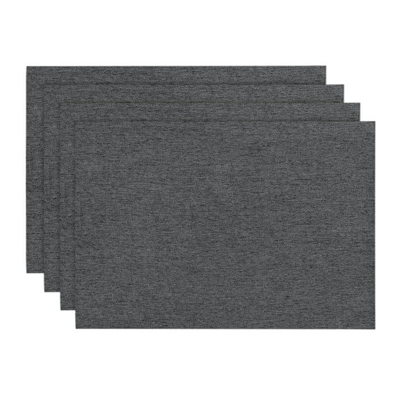 Sm:)e Grey Placemats 12 x 18 Inch Set of 4, Seasonal Washable Kitchen Dining Table Decoration for Home Party