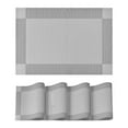 thumbnail image 1 of Sm:)e Grey Placemats Set of 4 - Heat Resistant Non-Slip Place mats for Dining Table, Washable Durable PVC Table Mats, 1 of 7