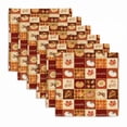 thumbnail image 1 of Sm:)e Grid Maple Leaves Pumpkin Fall Cloth Napkins Set of 6 Reusable Dinner Napkins, Washable Table Napkin for Wedding/Holiday Party/Baby Shower 18"x18", 1 of 6