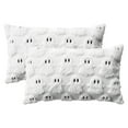thumbnail image 1 of Sm:)e Halloween Goost Plush Faux Fur Jacquard Throw Pillow Cover 12x20 Inch White, Set of 2 Silky Soft Seasonal Cushion Case for Sofa Couch, 1 of 7