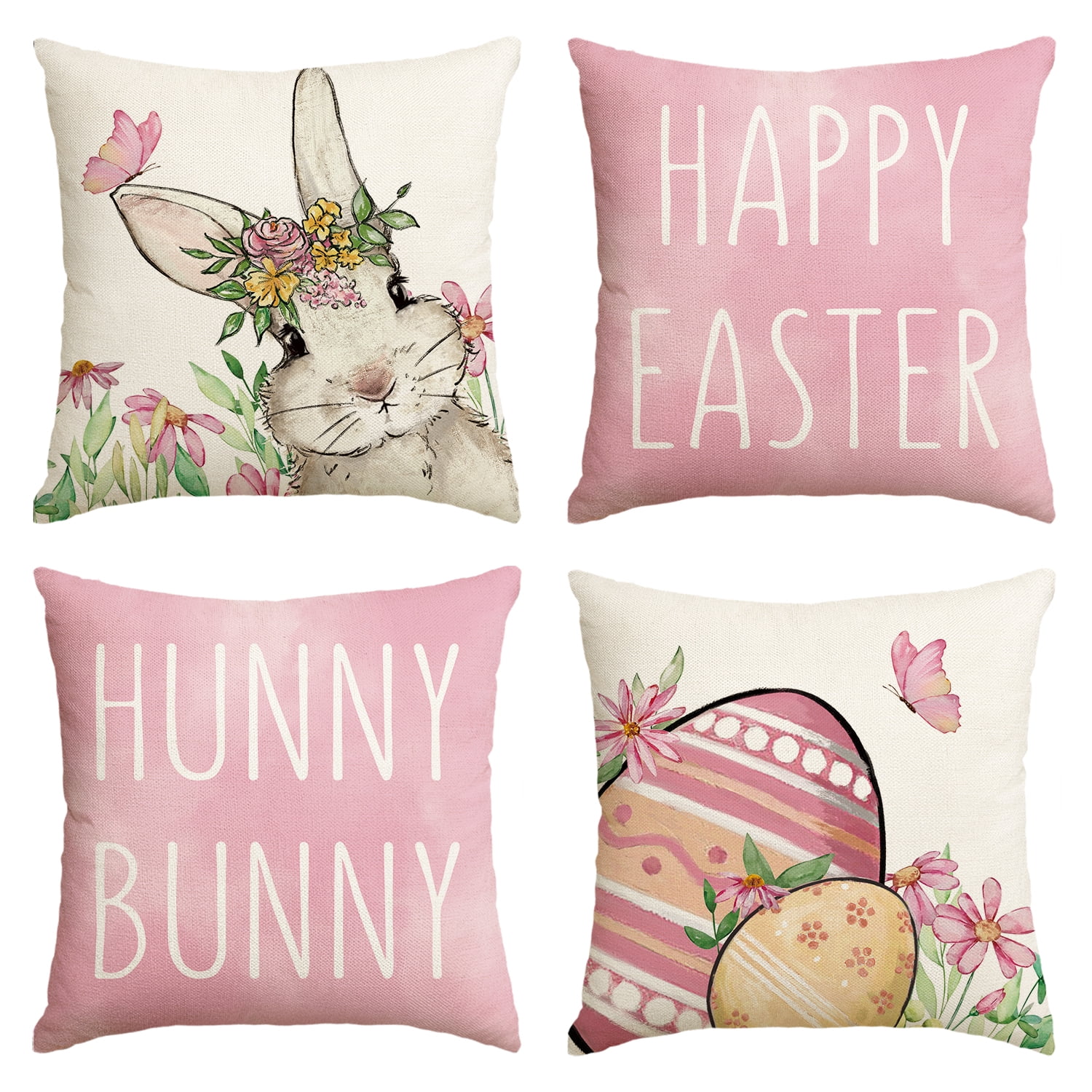 Sm:e Hunny Bunny Pink Easter Throw Pillow Covers, 18 Nigeria Ubuy