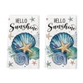 thumbnail image 1 of Sm:)e Hello Sunshine Shell Summer Kitchen Dish Towels 18x26 Inch Set of 2, 1 of 7