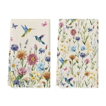 Sm:)e Hummingbird Spring Flowers Kitchen Towels Set of 2, 18x26 Inch