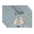 thumbnail image 1 of Sm:)e Hydrangea Easter Bunny Easte Table Runner Placemats Set of 4, 12 x 18 Inch, Spring Easter Decoration Home Kitchen Table Decor, 1 of 7