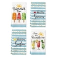 thumbnail image 1 of Sm:)e Ice Cream Summer Kitchen Dish Towels 18x26 Inch Set of 4, Stripe, 1 of 7