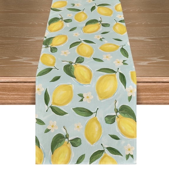 UGREEN Lemon Summer Table Runner 13x72 Inch