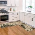 thumbnail image 1 of Sm:)e Let It Snow Pine Tree Christmas Kitchen Rugs and Mats, 17x29Inch and 17x47 Inch, Non Slip Linen Mat Inside Washable for Porch Patio Hallway, 1 of 7