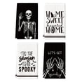 thumbnail image 1 of Sm:)e Let's Get Spooky Bones Skeleton Hand Spooky Halloween Kitchen Towels Dish Towels 18x26 Inch Set of 4, 1 of 6