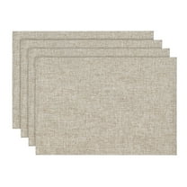 Sm:)e Light Brown Placemats 12 x 18 Inch Set of 4, Seasonal Washable Kitchen Dining Table Decoration for Home Party