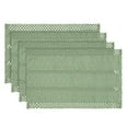 thumbnail image 1 of Sm:)e Light Green Farmhouse Woven Hollow Placemats, Boho Placemats 12x18 Inch, Dining Kitchen Home Decor, 1 of 6