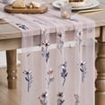 thumbnail image 1 of Sm:)e Light Pink Poppy Gauze Embroidery Table Runner 120 Inches (10 Feet), Seasonal Sheer Decor for Kitchen & Dining Spaces, Ideal for Holidays, Weddings, Birthdays & Home Parties, 1 of 8