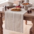 thumbnail image 1 of Sm:)e Linen Table Runner for Dining Table 13 x 108 Inch Orange Beige Burlap Linen Style Rustic Farmhouse Kitchen Dining Room Decoraton, 1 of 9