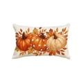 thumbnail image 1 of Sm:)e Pumpkin Maple Leaves Fall Pillow Covers 12x20 Inch, Cushion Covers for Sofa Seasonal Home Decor, 1 of 8