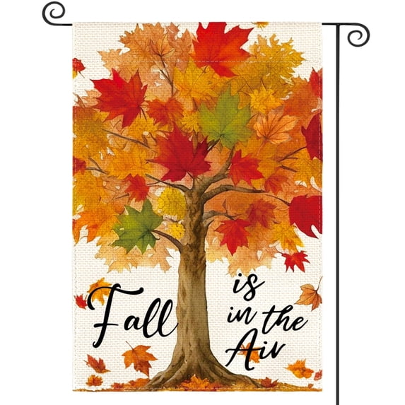 Sm:)e Maple Trees Fall Garden Flag 12 x 18 Inch, Double-Sided Printing, Seasonal Farmhouse Yard Outdoor Decor